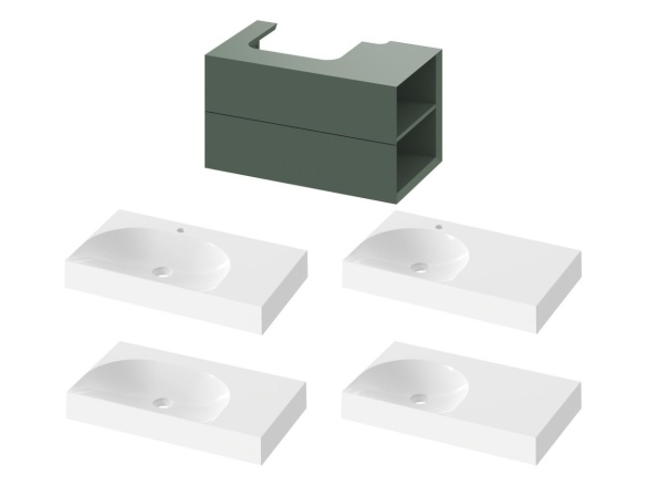 Ravak SD Lite 80 P skříňka pod umyvadlo Grey Green