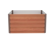 G21 Vyvýšený záhon  Daisy 100 x 80 x 52 cm, plechový, hnědý