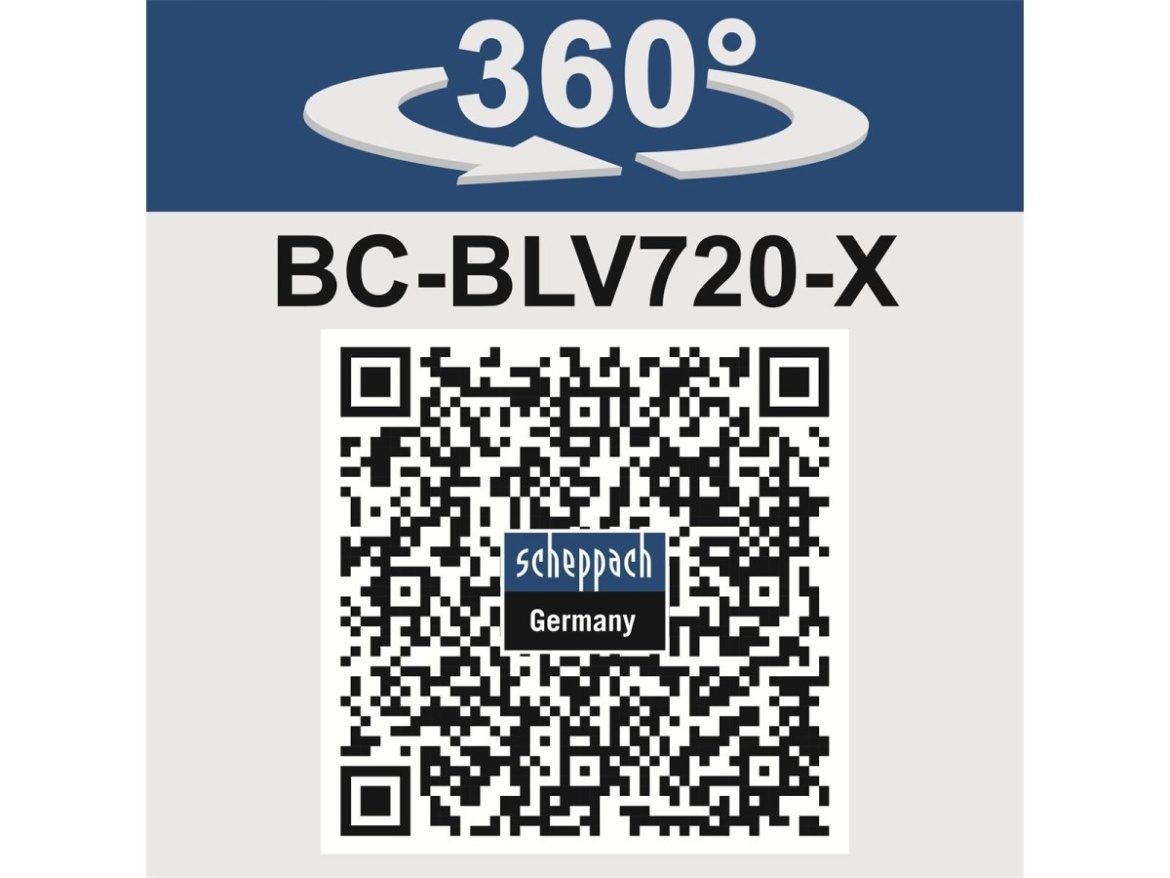 2x20 V IXES aku vysavač/foukač 4v1 (bez baterie a nabíječky) Scheppach BC-BLV720-X