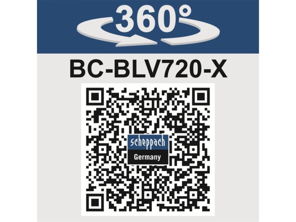 2x20 V IXES aku vysávač/fúkač 4v1 (bez batérie a nabíjačky) Scheppach BC-BLV720-X