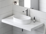 Ravak CR II 015.21BL Umyvadlová stojánková baterie BeCool 300 mm bez výpusti, černá
