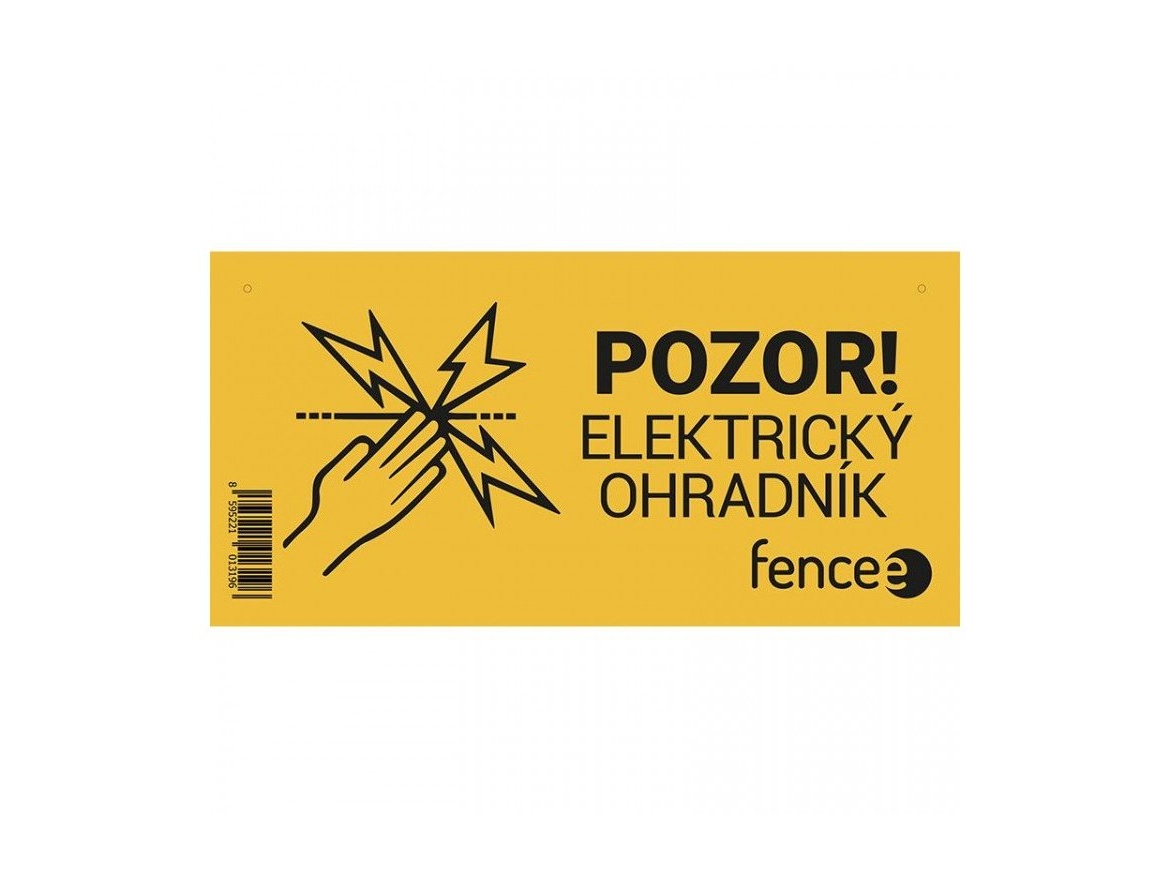 Scobax Výstražná tabulka fencee - POZOR! ELEKTRICKÝ OHRADNÍK