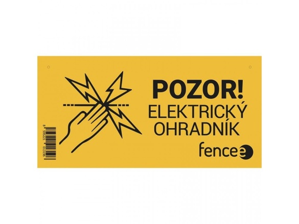 Scobax Výstražná tabulka fencee - POZOR! ELEKTRICKÝ OHRADNÍK