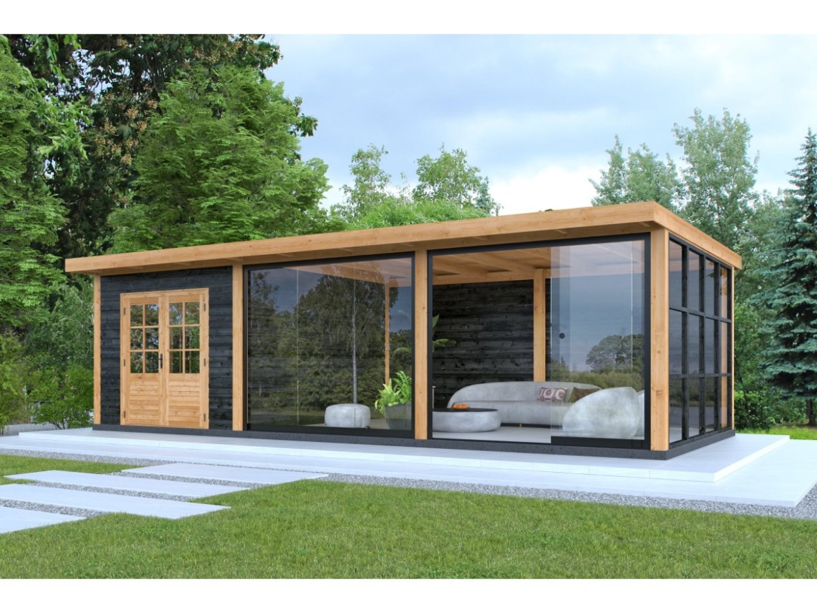 Tuindeco Nijverdal DIY Flat Roof black impregnated