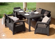 Keter Zahradní set  Corfu II Fiesta - hnědý