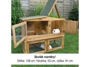 Scobax Dřevěná králíkárna VIMPERK, 1060x530x910 mm