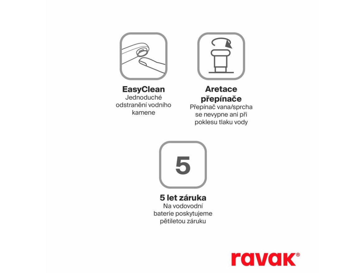 Ravak FL 022.00CR.+S Vaňová nástenná batéria so sprchovým setom, chróm