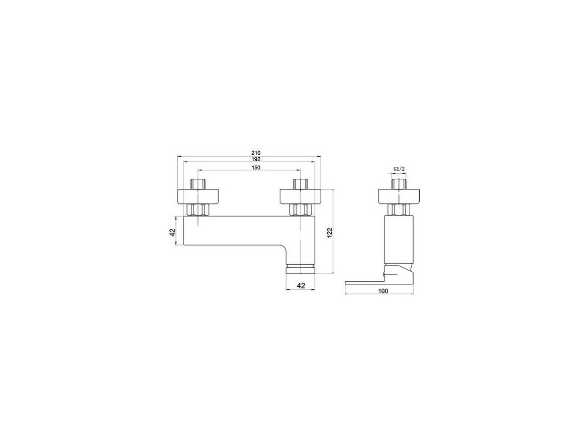 Novaservis Sprchová baterie Nobless Edge 150 mm, chrom, nástěnná, bez příslušenství,  36062/1,0