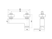 Novaservis Sprchová baterie Nobless Edge 150 mm, chrom, nástěnná, bez příslušenství,  36062/1,0