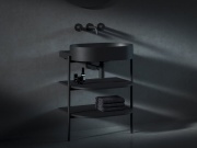 Ravak Umývadlo Yard 60, bez otvoru pre batériu, bez prepadu, čierna matná