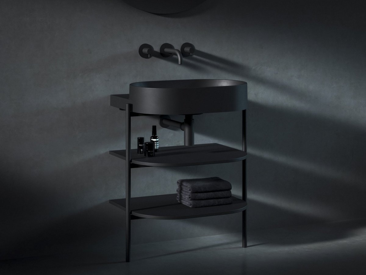 Ravak Umývadlo Yard 60, bez otvoru pre batériu, bez prepadu, Grey Green