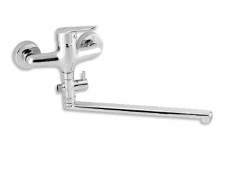 Csaptelepek –  Novaservis Umyvadlová paneláková baterie Titania Iris New 150 mm, chrom, nástěnná, bez příslušenství,  94472/1,0