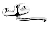 Novaservis Dřezová/umyvadlová baterie Metalia Eco+, chrom, nástěnná,  57070,0E