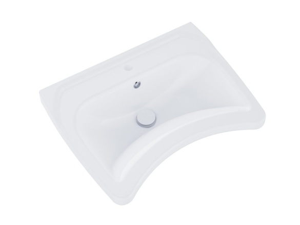 Ravak Umyvadlo Safe 60, s otvorem pro baterii, s přepadem