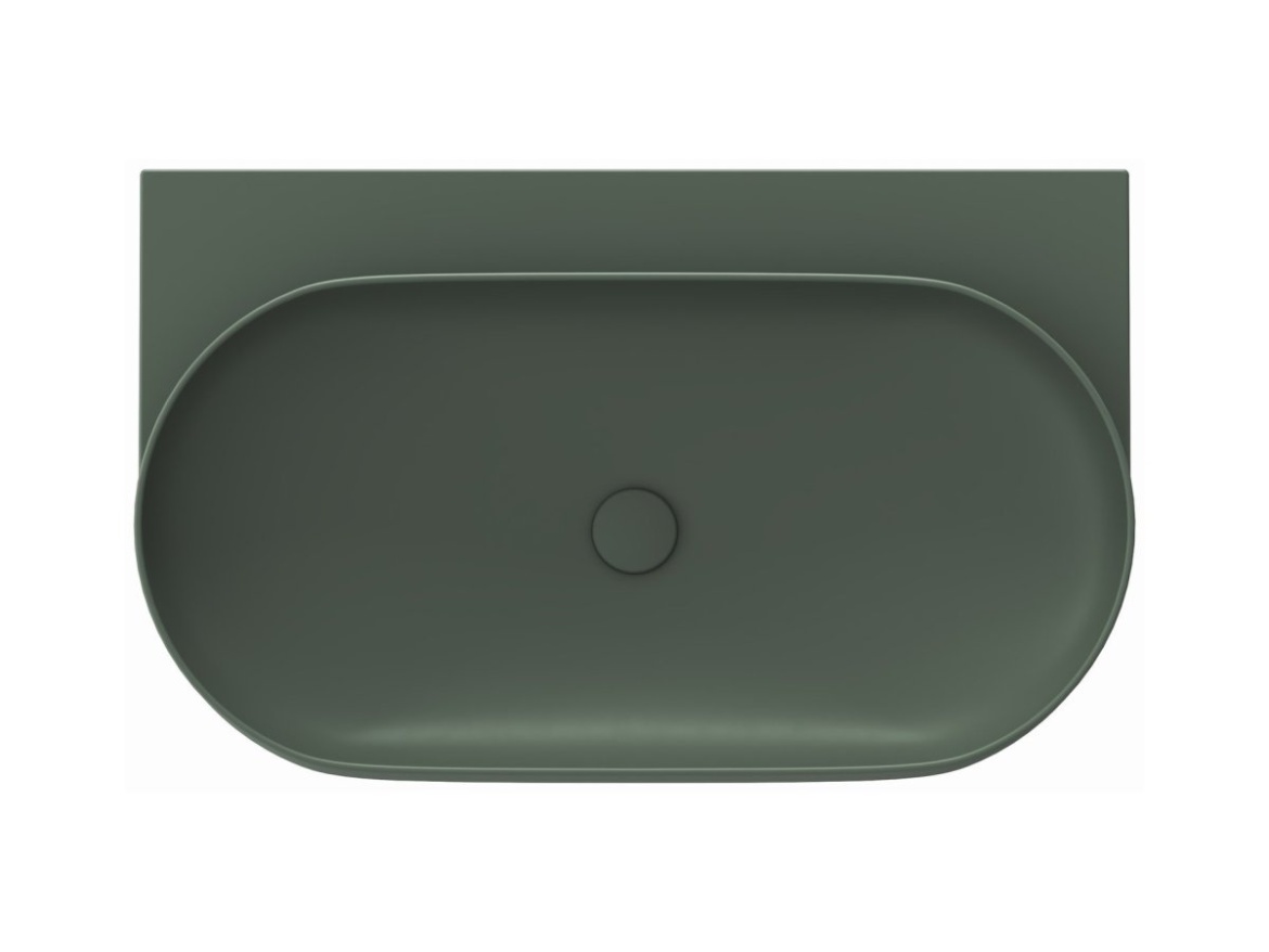 Ravak Umývadlo Yard 80, bez otvoru pre batériu, bez prepadu, Grey Green