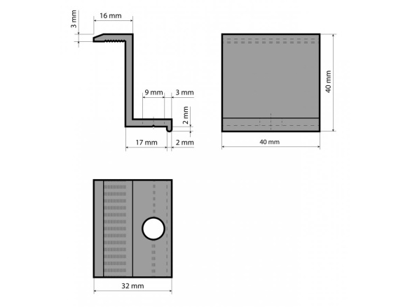 G21 Úchyt panelu  krajní černý, pro panel 35 mm