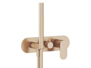 Ravak EL 068.60RGB.O3.RB07D.+S Podomítková baterie 3-cestná bez tělesa, se sprchovým setem, Rose Gold Brushed