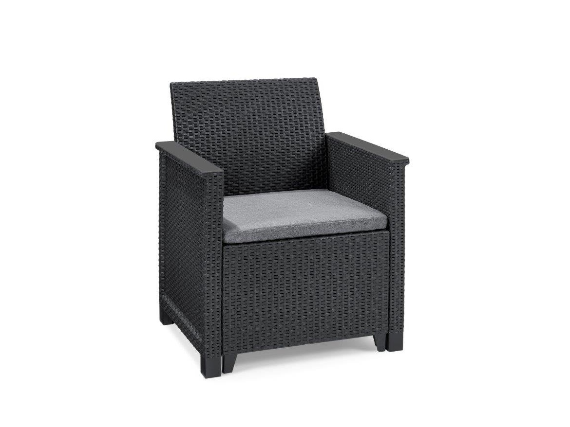 Keter Zahradní křeslo  Elodie grafitové 2 ks