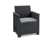 Keter Zahradní křeslo  Elodie grafitové 2 ks