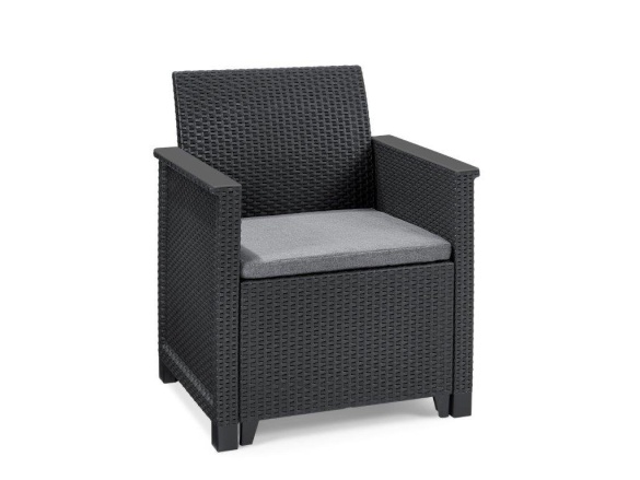 Keter Zahradní křeslo  Elodie grafitové 2 ks