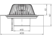 Střešní gravitační vpusť Chuděj Vortex 110