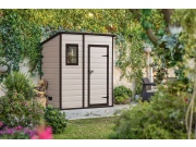 Plastový záhradný domček Keter MANOR 6 x 4 Penthouse béžový, s podlahou