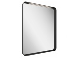 Ravak Zrkadlo Strip 50x70 s osvetlením, čierna