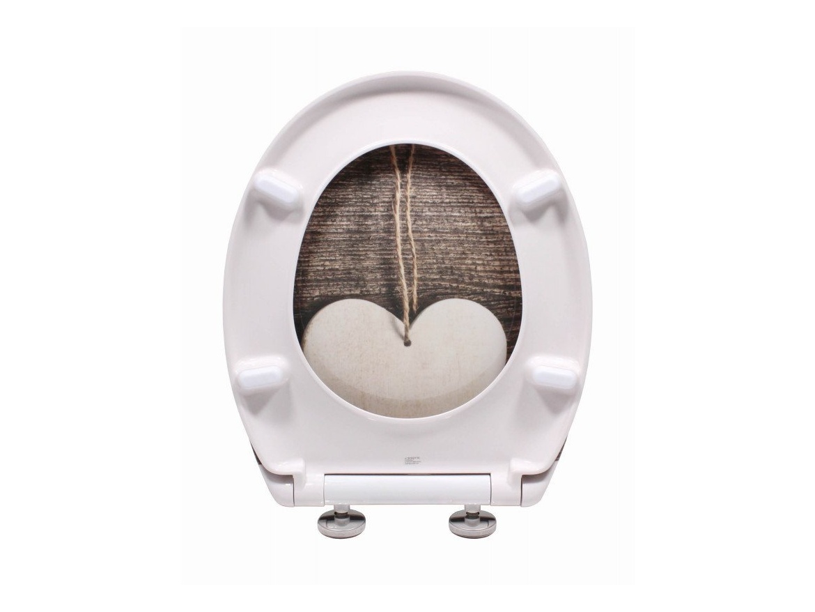 WC sedátka, záchodová prkna Schütte WOOD HEART | Duroplast, Soft Close