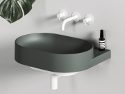 Ravak Umývadlo Yard 60, bez otvoru pre batériu, bez prepadu, Grey Green