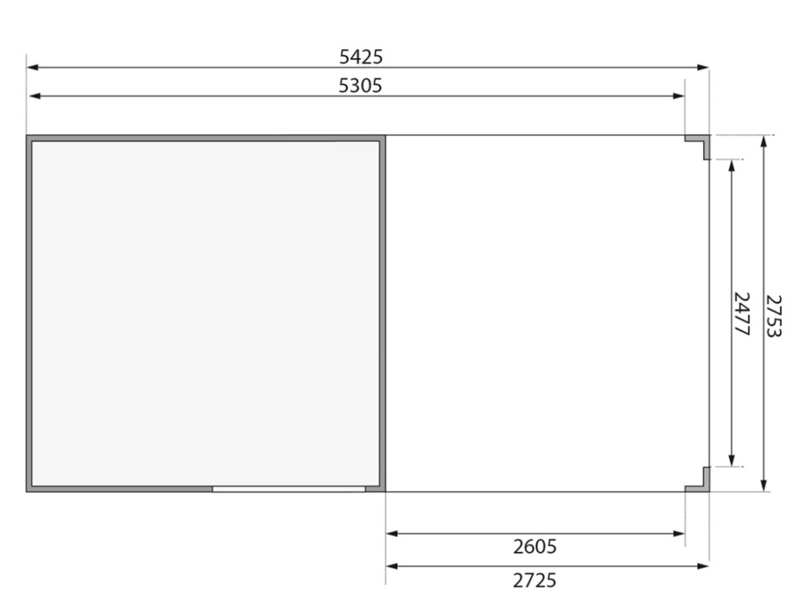 Domek Karibu Qubic Side