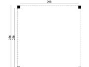Tuindeco Flat roof Stavanger type L base set douglas fir