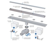 Podlahový lineární žlab Chuděj Slim line PZB 50