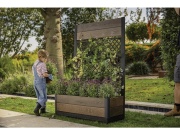 Keter Zahradní květináč/ truhlík pro pnoucí rostliny Keter TULIP DECO - walnut / ořech