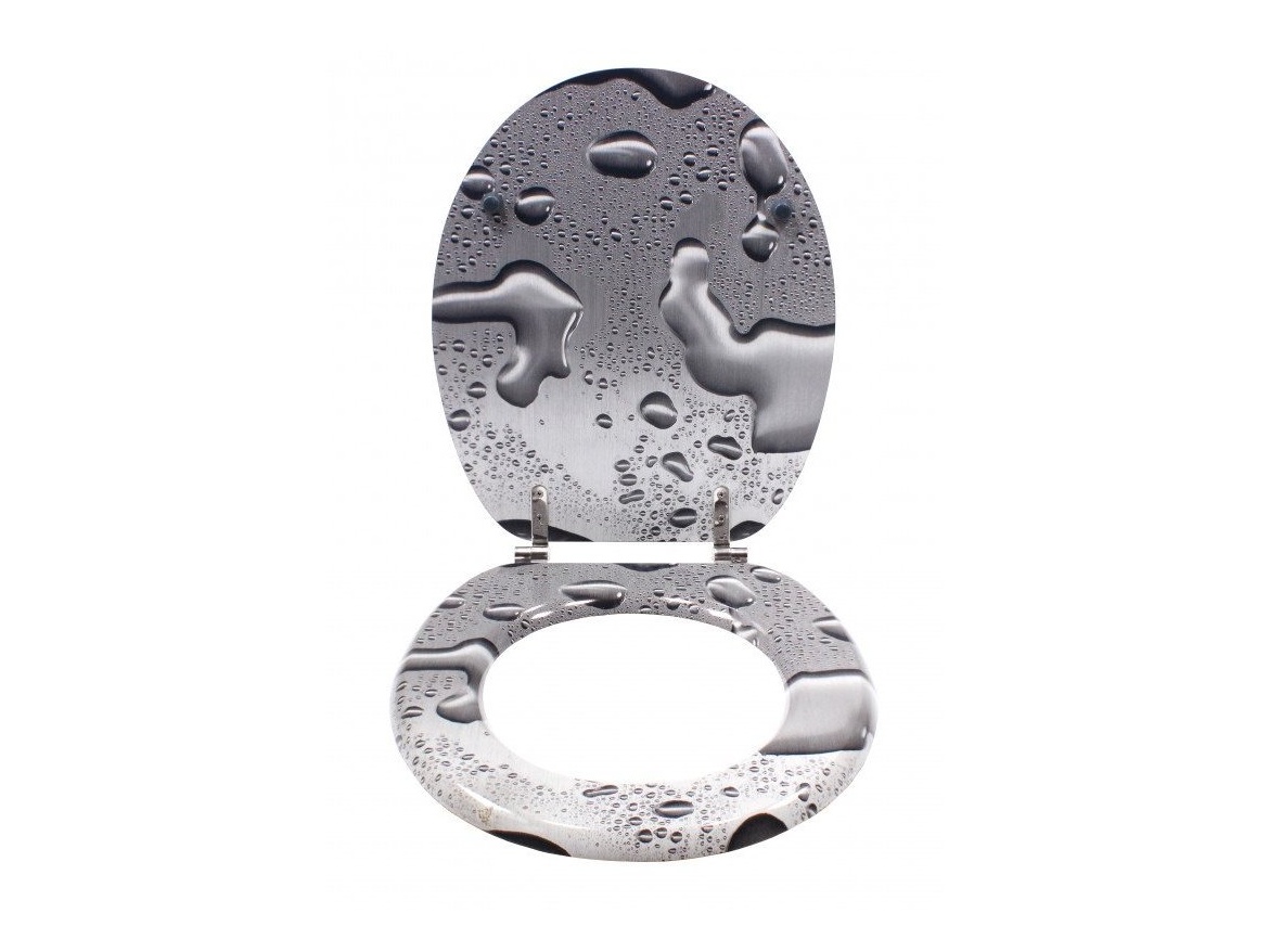 WC sedátka, záchodová prkna Schütte GREY STEEL | MDF, bez Soft Close