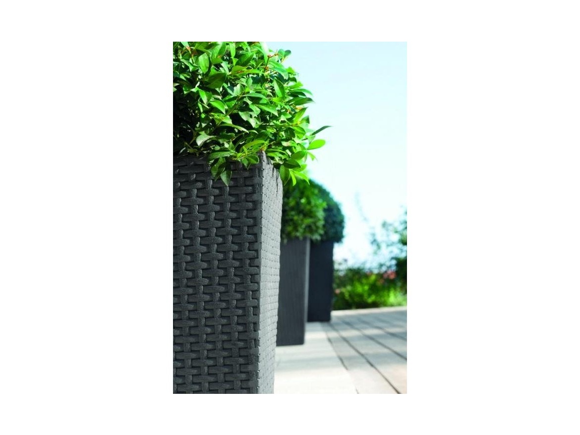 Keter Květináč Rattan Planter M - hnědý