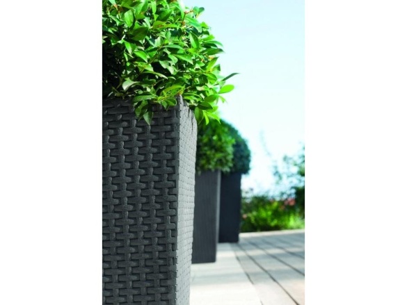 Keter Květináč Rattan Planter M - hnědý