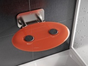 Ravak Sedadlo Ovo P II, orange/čierna