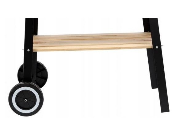 Garden Line Zahradní gril s bočními policemi a kolečky 93x42x84 cm