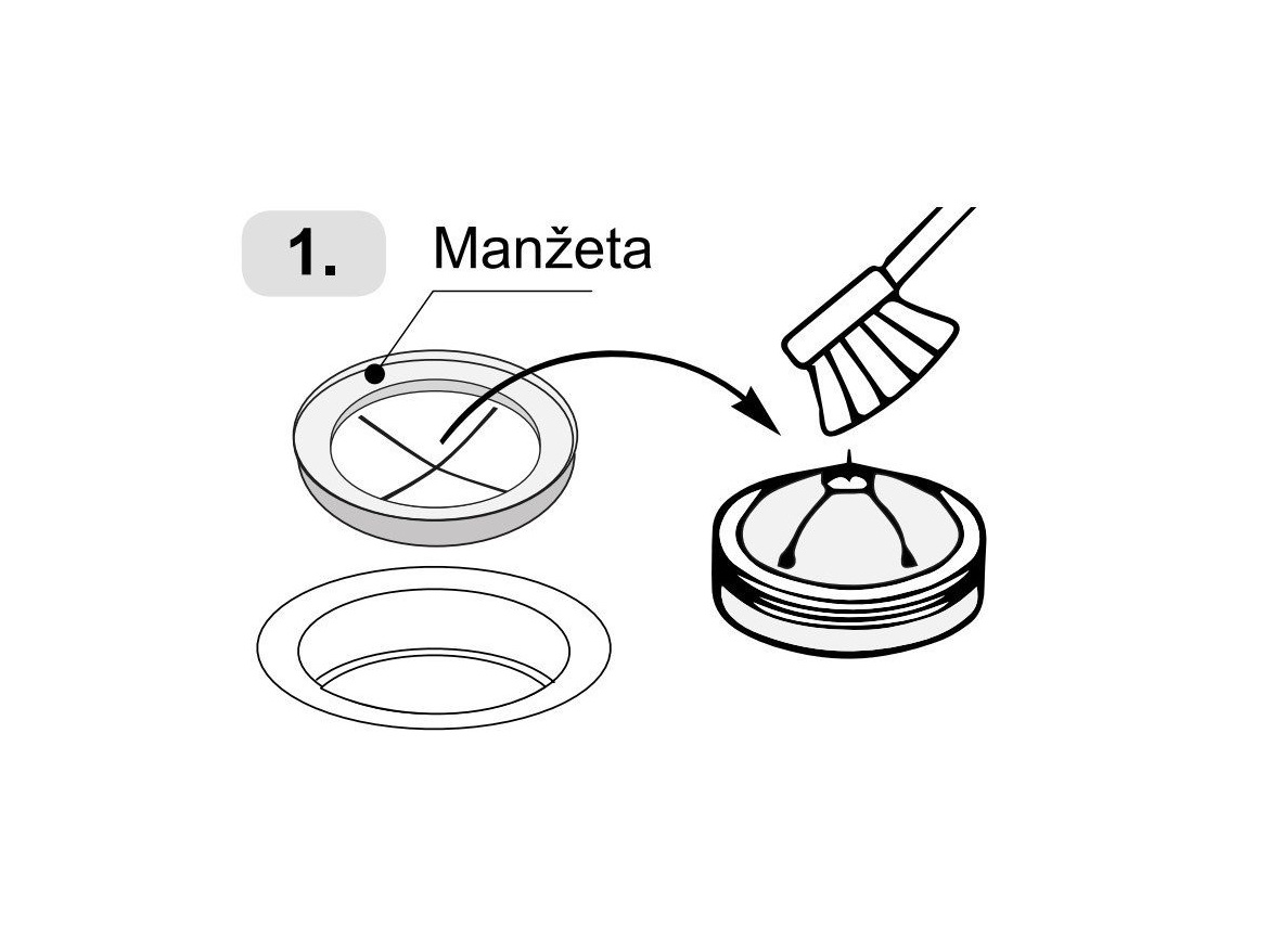 Příslušenství k drtičům EcoMaster vyjímatelná gumová manžeta PLUS Ø 78 mm