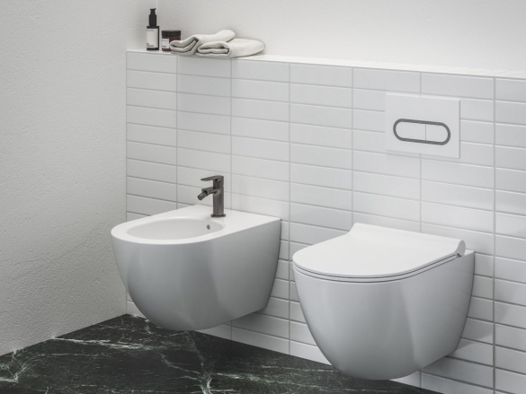 Ravak EL 056.20BLM Bidetová stojánková baterie 130 mm bez výpusti, Black Matt