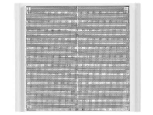 Haco Větrací mřížka 200 × 200 mm, se síťovinou a krytem, bílá,  0305