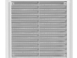 Stavební výplně – Haco Větrací mřížka 200 × 200 mm, se síťovinou a krytem, bílá, 0305