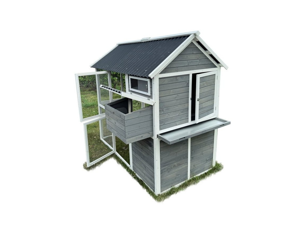 Scobax Dřevěný kurník s výběhem Bejrút, 195x140x180 cm