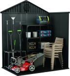 Plastový záhradný domček Keter Darwin 6 x 4 šedý, s podlahou