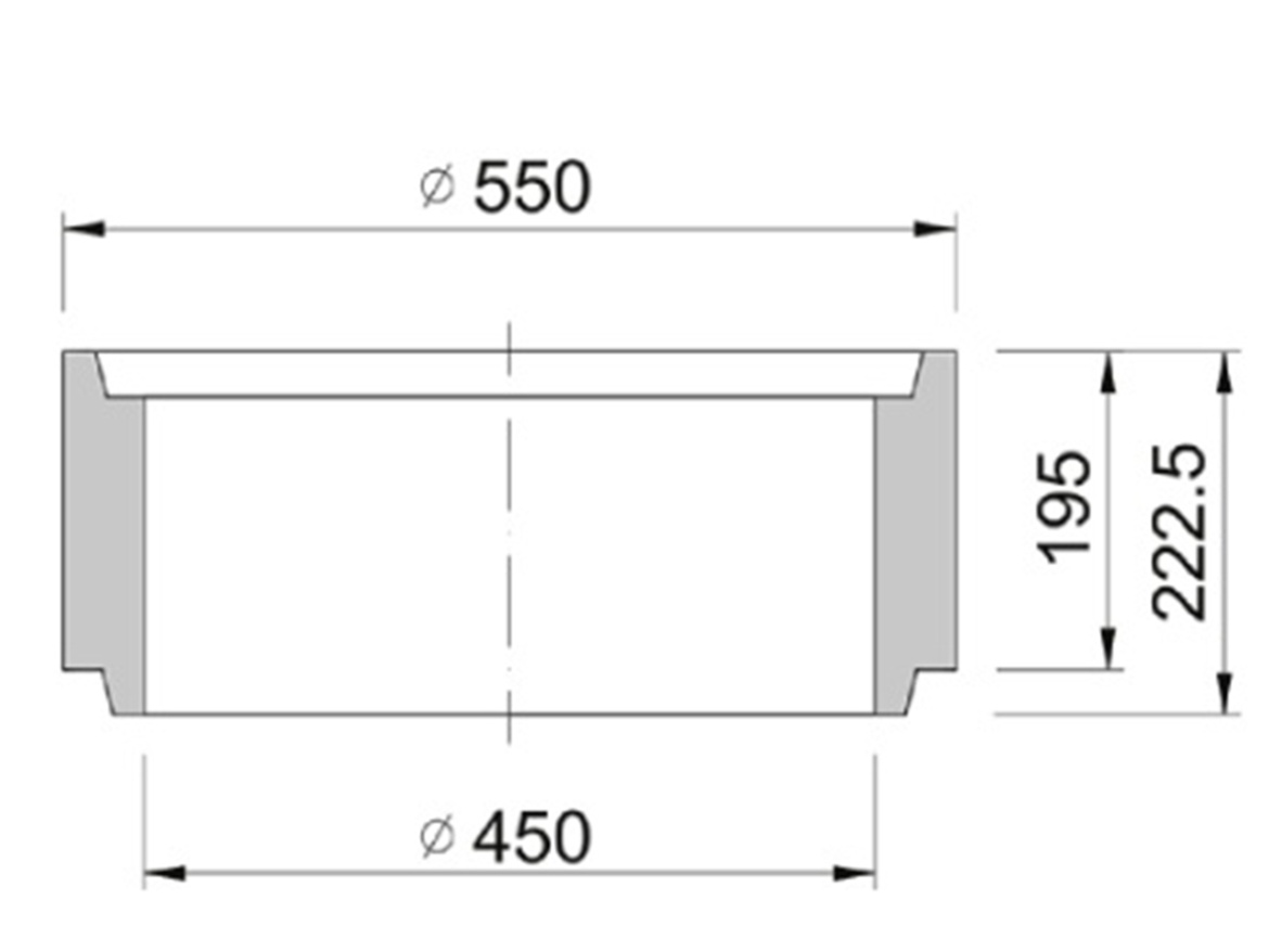 Středová skruž Kasi DN 450 (bez vývodu)