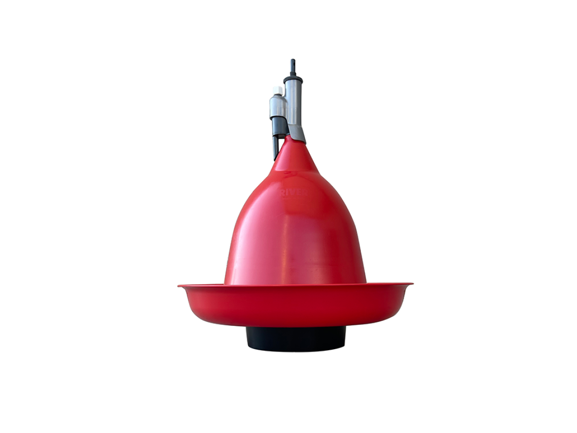 Scobax Automatická zvonová napáječka se širokým korytem RIVER 8050 - pro 60 až 80 slepic