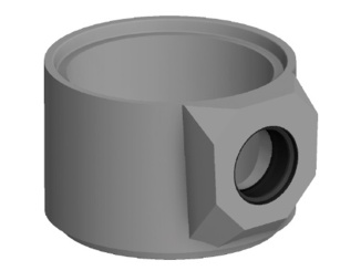 Kasi belépése –  Kasi DN 450 (s vývodem) 350 mm, DN 150