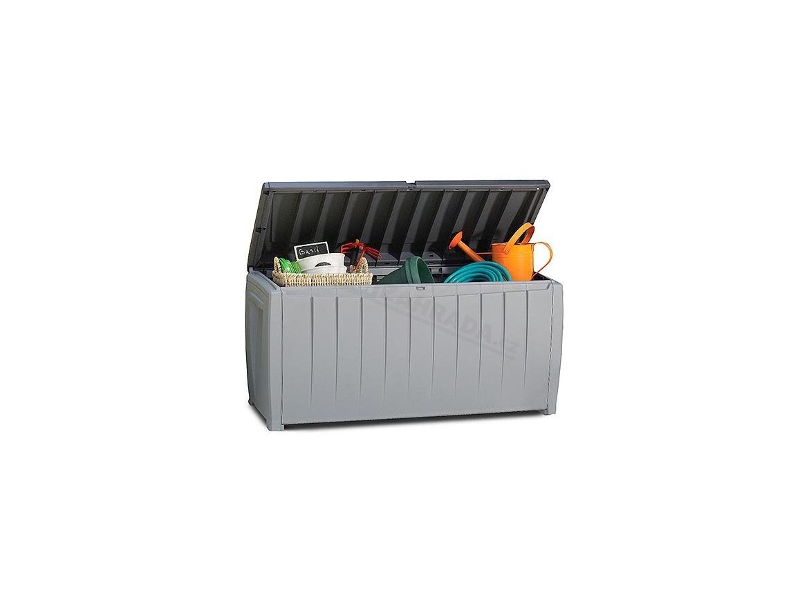Keter Zahradní box Keter Novel Storage - 340 L - 124 x 55 x 62,5 cm - černý / šedý