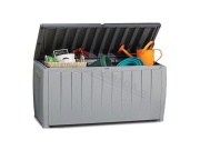 Keter Zahradní box Keter Novel Storage - 340 L - 124 x 55 x 62,5 cm - černý / šedý
