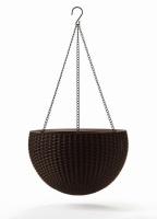 Keter Květináč  Hanging Sphere whiskey hnědý